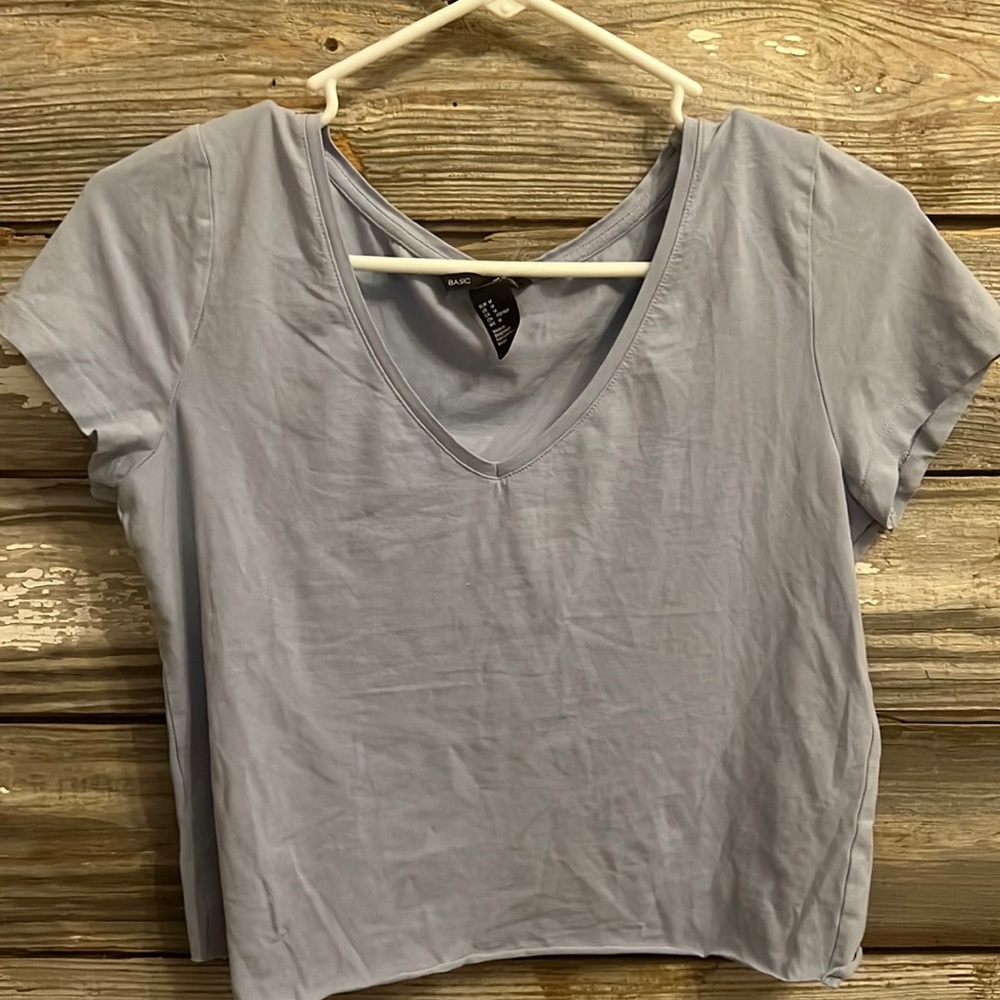 H&M Crop blue tank